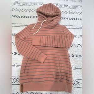 Ampersand Avenue Salmon Boys XS Cross Cross Striped Hoodie